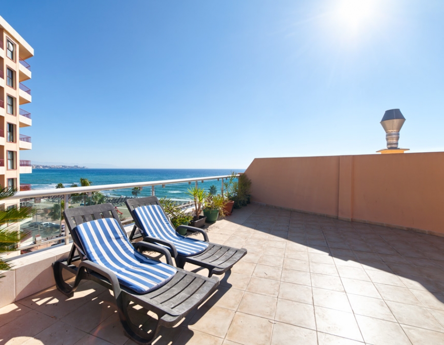 Roof terrace of penthouse in Fuengirola